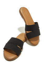 Load image into Gallery viewer, Black Strap Slip On Sandals with Open Toe
