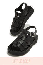 Load image into Gallery viewer, Summer Vacation Kids Flat Sandals - Black
