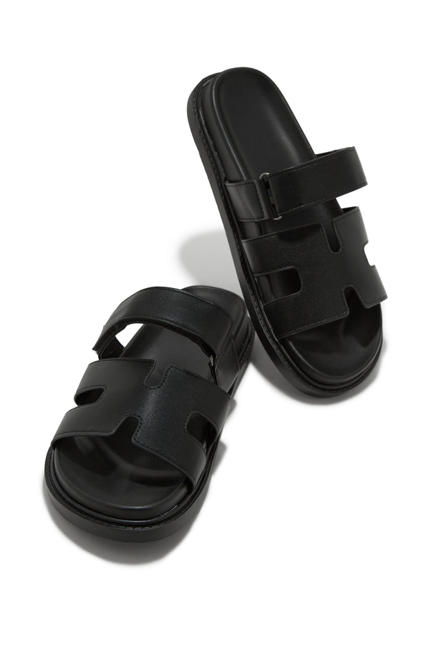 Load image into Gallery viewer, Black Slip On Sandals
