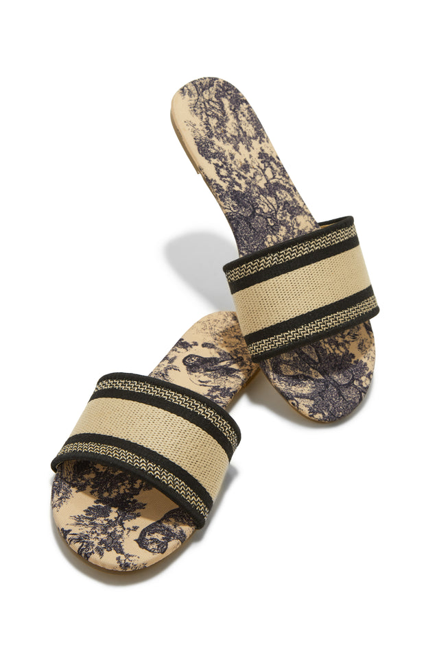 Load image into Gallery viewer, Nude and Black Sandals
