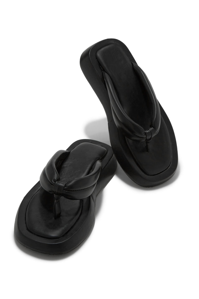 Load image into Gallery viewer, Black Platform Sandals

