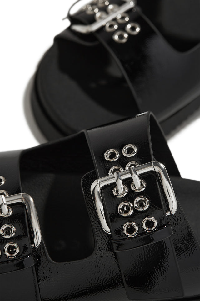 Load image into Gallery viewer, Kira Chunky Slip On Sandals - Black
