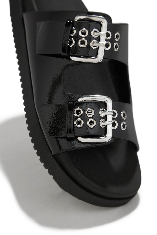 Load image into Gallery viewer, Kira Chunky Slip On Sandals - Black
