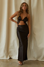 Load image into Gallery viewer, Black Satin Two Piece Set
