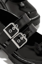 Load image into Gallery viewer, Allyson Buckle Strap Oxford Flats - Black
