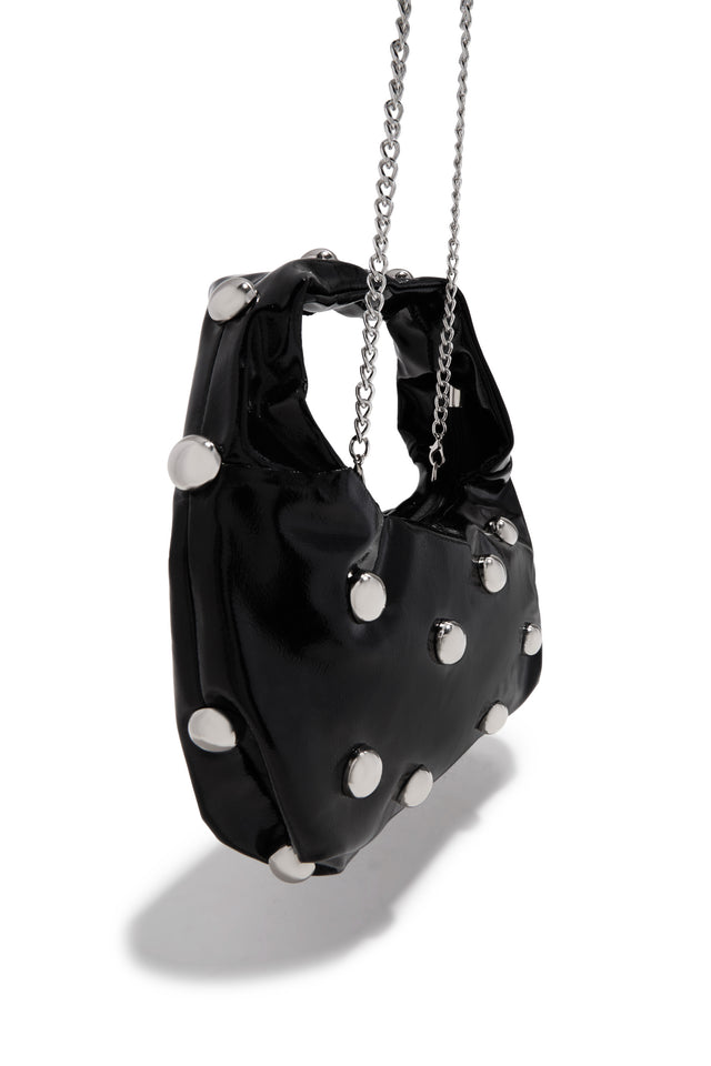 Load image into Gallery viewer, Dahlaney Studded Handbag - Black Silver
