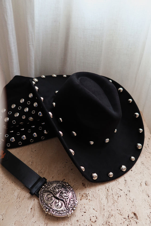 Load image into Gallery viewer, Delia Western Cowgirl Hat - Black
