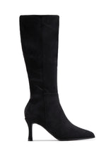 Load image into Gallery viewer, Zama Knee High Heel Boots - Black Suede
