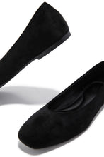 Load image into Gallery viewer, Claira Ballet Flats - Black Suede
