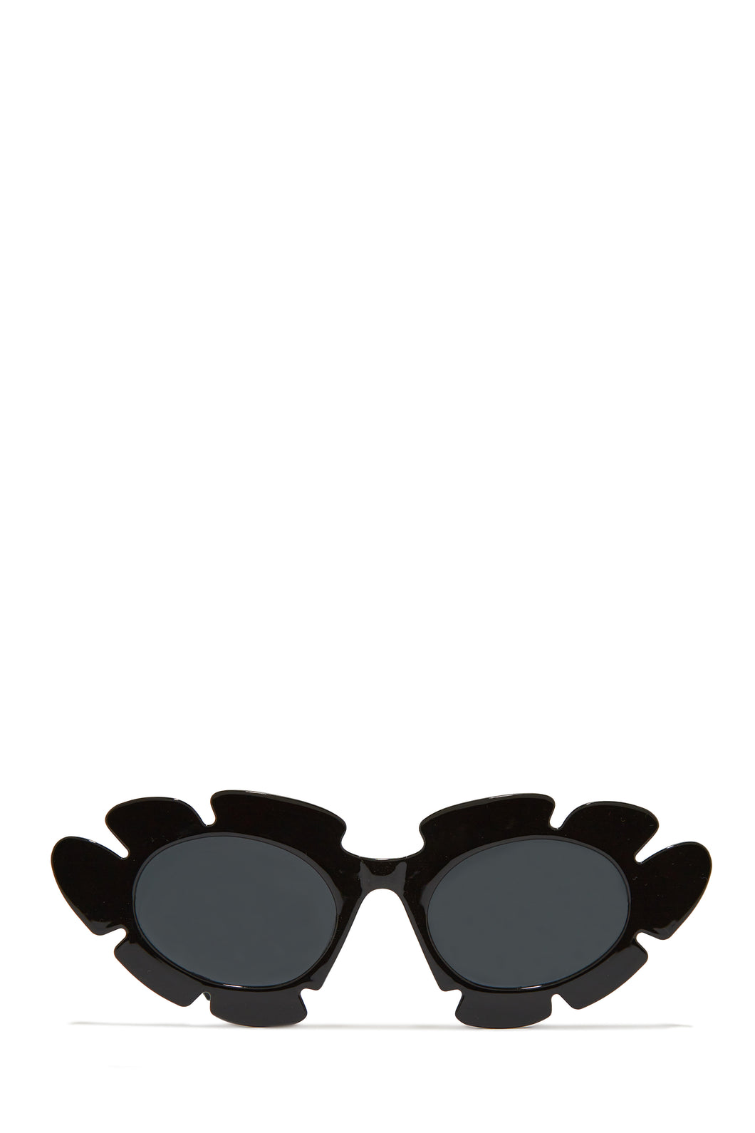Weekend Flirt Unique Standout Frame Sunglasses - Black
