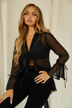 Load image into Gallery viewer, Black Sheer Top
