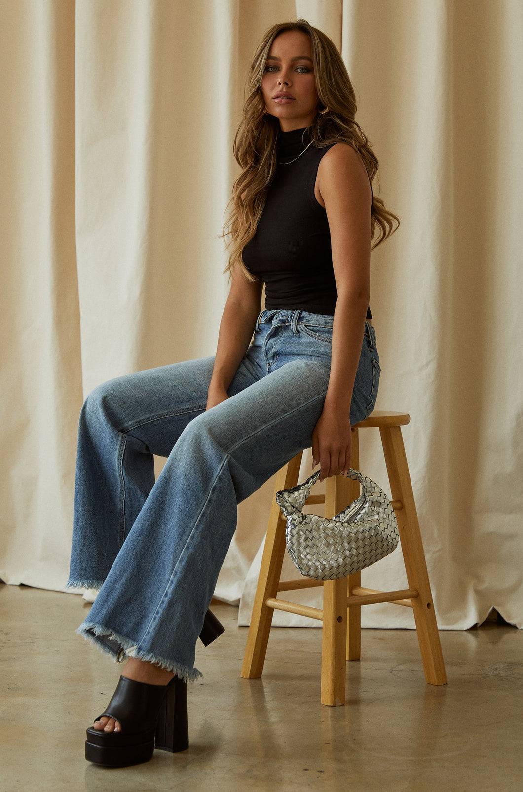 Blue Midrise Denim