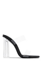 Load image into Gallery viewer, Black Heel With Clear Straps
