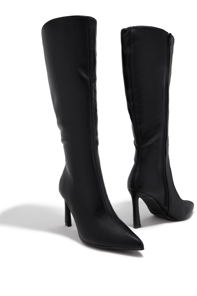 Load image into Gallery viewer, Kymmie Below The Knee Heel Boots - Black
