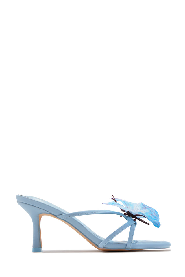 Load image into Gallery viewer, Social Butterfly Mid Heel Mules - Blue
