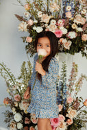 Blue and Yellow Floral Dress