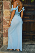 Load image into Gallery viewer, Open Back Light Blue Dress
