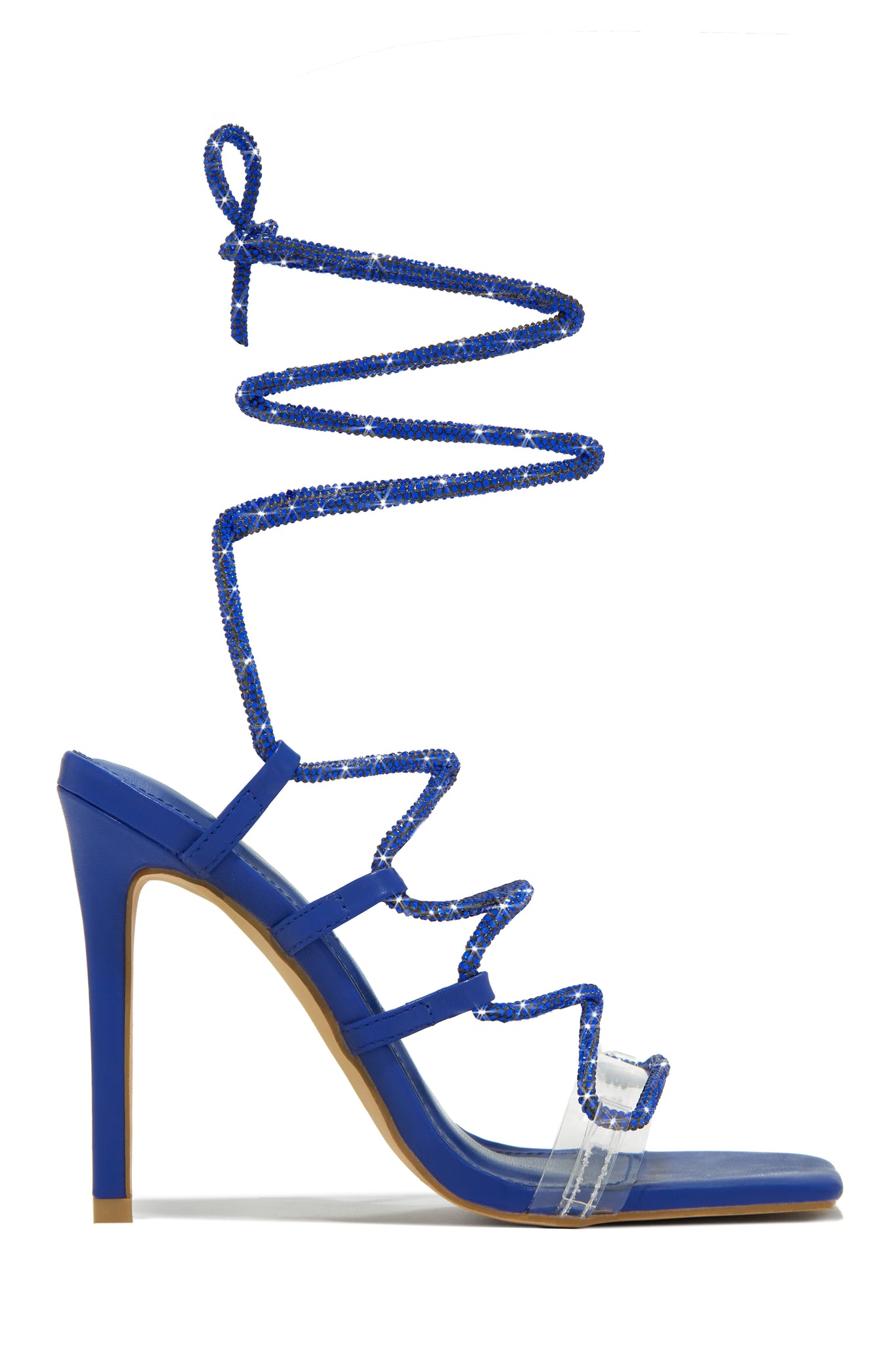 Get Klaricia - Blue | Embellished Lace Up Pumps in 2023 | Royal blue heels,  Wrap around heels, Teal heels