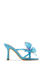 Load image into Gallery viewer, Mariposa Butterfly Mule Heels - Blue
