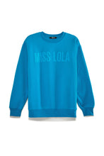 Load image into Gallery viewer, Miss Lola Exclusive Crewneck Sweater - Blue
