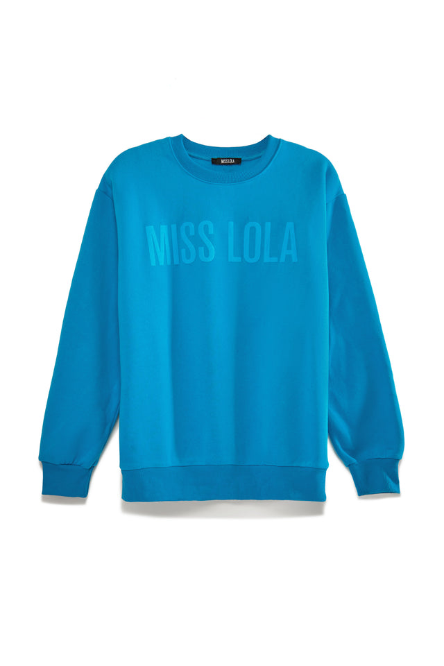 Load image into Gallery viewer, Miss Lola Exclusive Crewneck Sweater - Blue
