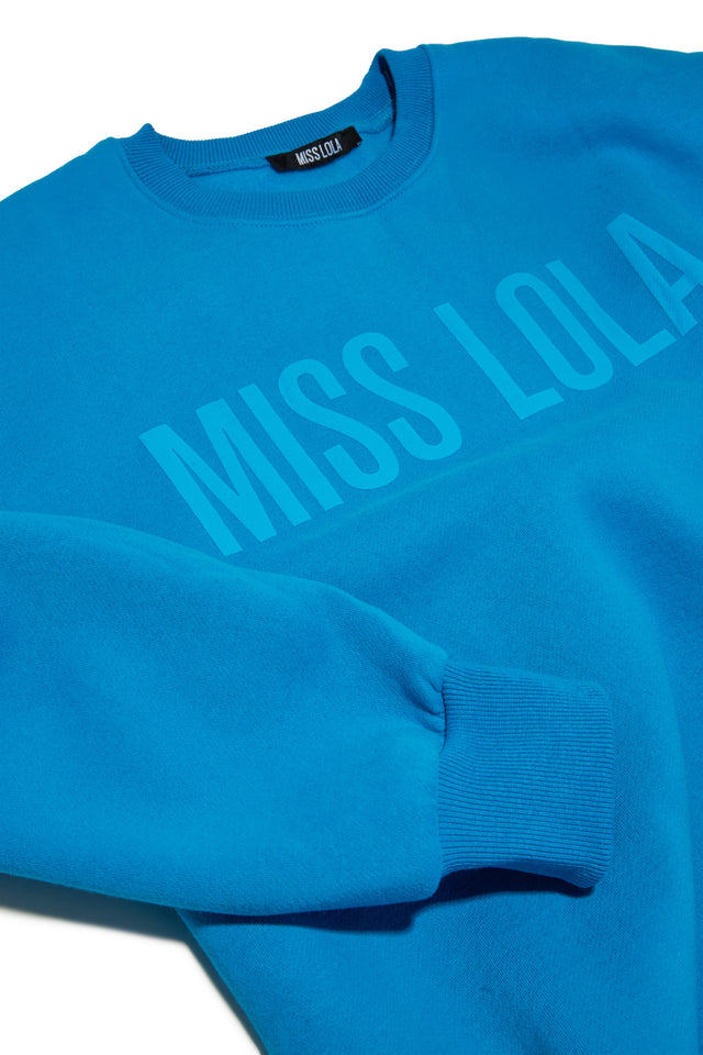 Load image into Gallery viewer, Miss Lola Exclusive Crewneck Sweater - Blue
