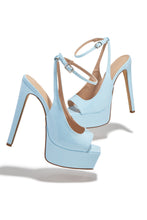 Load image into Gallery viewer, Ameli Platform High Heels - Blue
