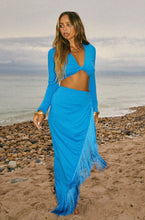 Load image into Gallery viewer, Blue Two Piece Skirt Set
