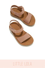 Load image into Gallery viewer, Blush Flat Sandals for Little Girls
