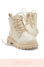 Load image into Gallery viewer, Ariella Kids Lace Up Boots - Nude
