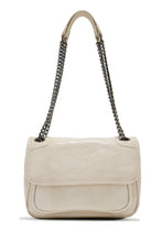 Load image into Gallery viewer, Bone PU Quilted Flap Bag
