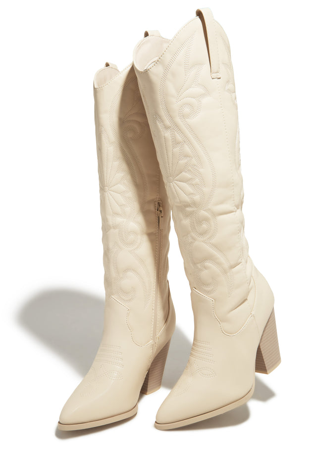 Load image into Gallery viewer, Jordyn Cowgirl Boots - Bone

