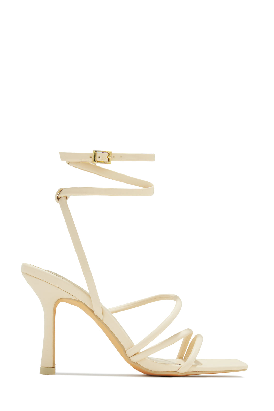 Ivory Strappy Mid Heels