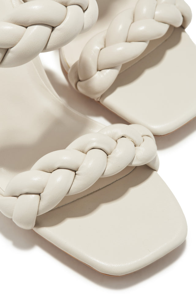 Load image into Gallery viewer, Ivory Bone Mule Heels

