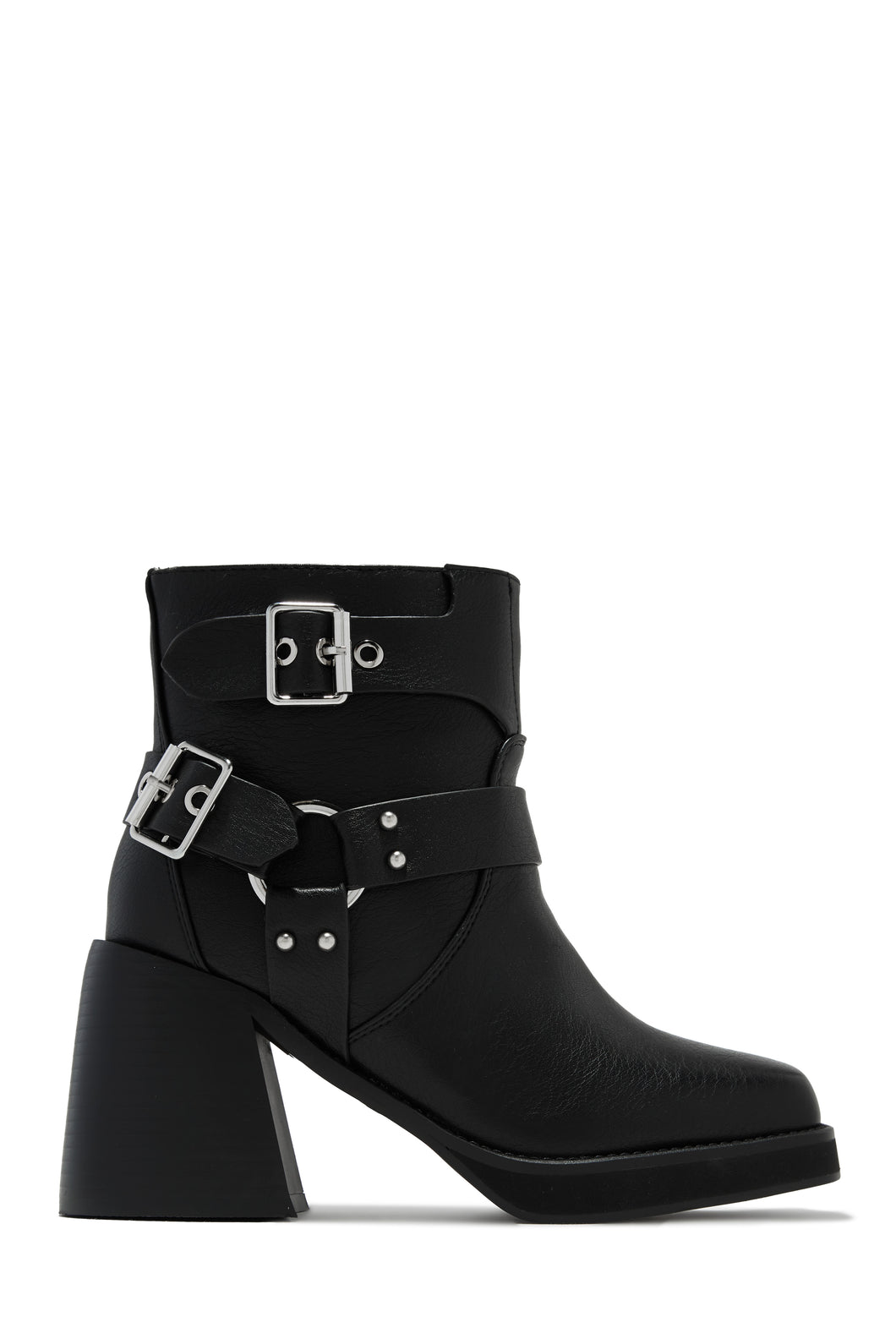 Daryn Block Heel Ankle Boots - Black