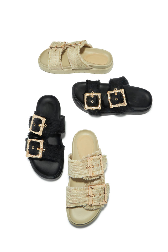 Load image into Gallery viewer, Isla Ibiza Chunky Slip On Sandals - Black
