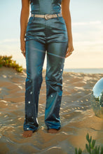 Load image into Gallery viewer, Metallic Blue Straight Leg Pant
