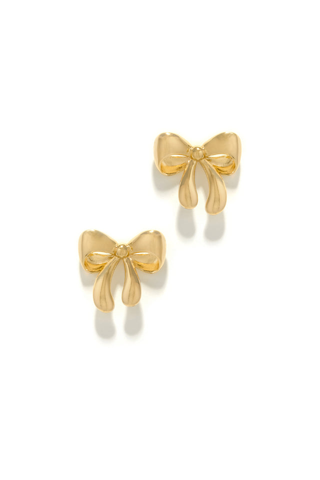 Load image into Gallery viewer, Tamara Bow Tie Earring - Gold
