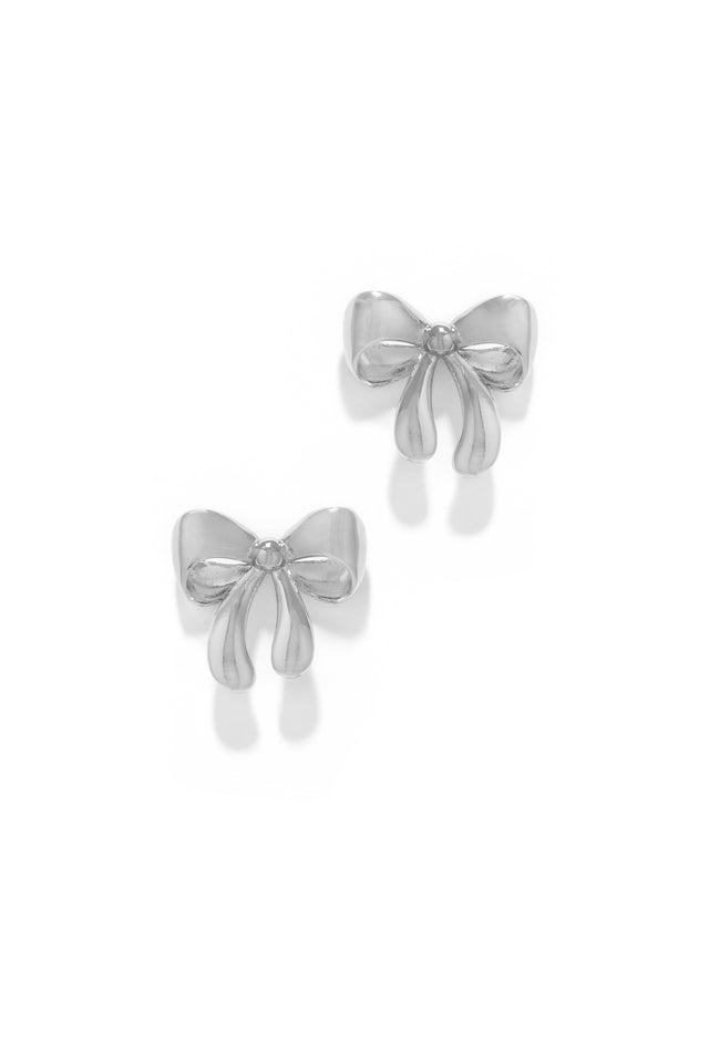 Load image into Gallery viewer, Tamara Bow Tie Earring - Silver
