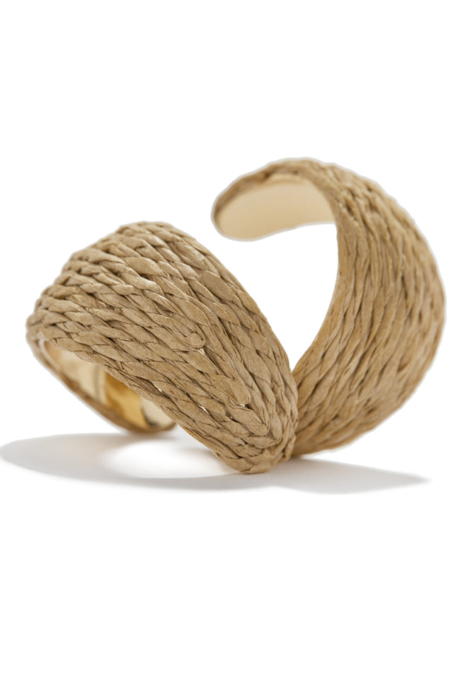 Load image into Gallery viewer, Brown Straw Earrings
