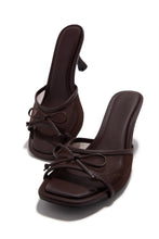 Load image into Gallery viewer, Eliza Mid Heel Mules - Brown
