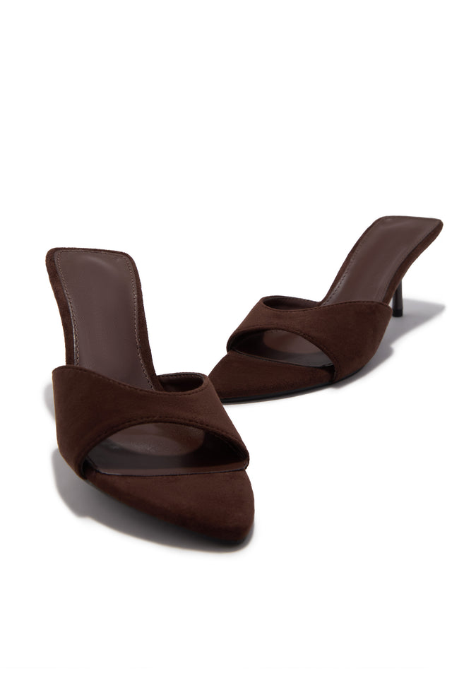 Load image into Gallery viewer, Myra Mid Heel Mules - Brown
