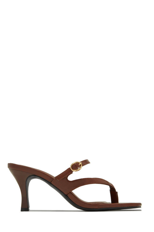 Load image into Gallery viewer, Ainsley Mid Heel Mules - Brown
