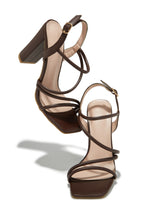 Load image into Gallery viewer, Victoria Block Heels - Brown
