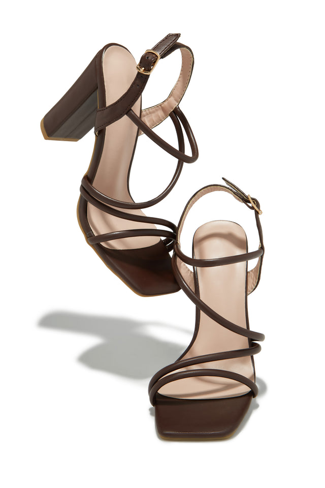 Load image into Gallery viewer, Victoria Block Heels - Brown
