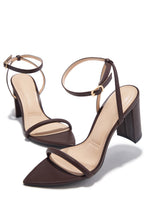 Load image into Gallery viewer, Reyna Single Sole Block Heels - Brown
