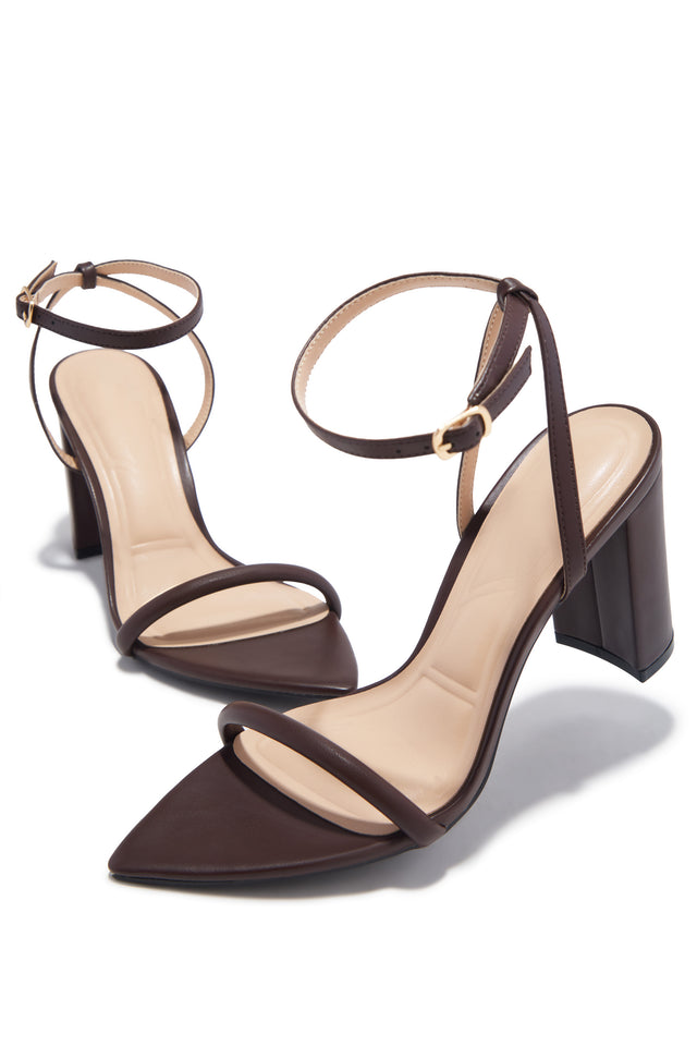 Load image into Gallery viewer, Reyna Single Sole Block Heels - Brown
