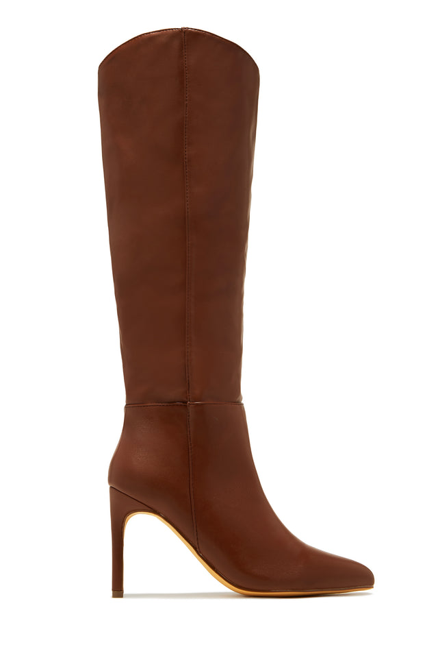 Load image into Gallery viewer, Portia Knee High Heel Boots - Bone
