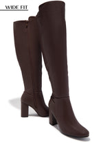 Load image into Gallery viewer, Colette Wide Fit Block Heel Boots - Brown
