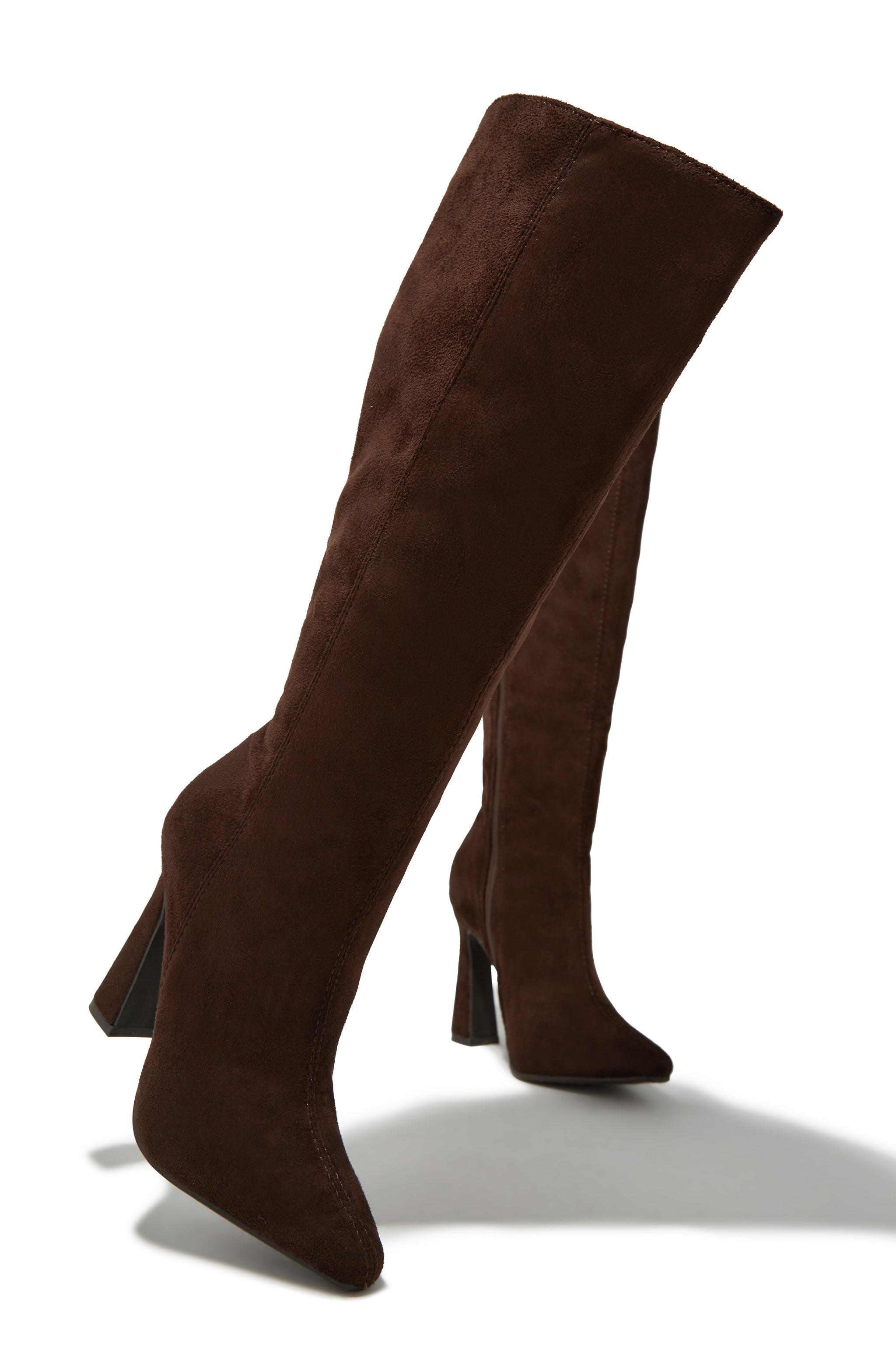 High knee heel boots deals